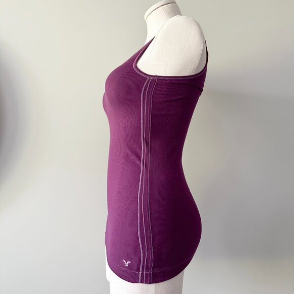 American Eagle Outfitters Purple Boyfriend Tank top Womens Size S Y2K - Picture 4 of 8